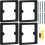 Acmerota 4Pcs Single Socket Spacer Socket Surround 10mm Black Back Box Extender Stackable Square Spacer Frame Back Box Plate for Light Switches 1