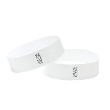 J&R Wristbands 19mm 100 Pack White Made from Dupont Tyvek