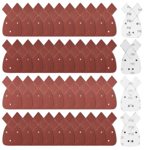 40 Pcs For Black and Decker Mouse Sander Pads, 40/60/80/120 Grits Multi Tool Sanding Pads