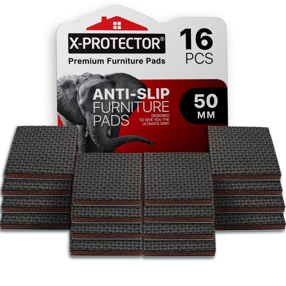 Furniture Pads X-Protector - Premium Non Slip Pads - 16 Pcs 50Mm - Floor Protector Pads - Rubber Feet For Furniture Feet - Ideal Floor Protectors To 5008257993958