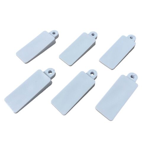 Window Wedges - 6 Pcs Soft Rubber for Sash, Doors, Tables, Levelling and Jamming (White)
