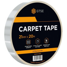 GTSE Extra Strong Double-Sided Carpet Tape, 21mm x 20m – Heavy-Duty Rug Gripper Tape for Home & Professional Use – Residue-Free Removal
