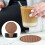 Silicone Coasters Set of 6 with Stand, Brown 1