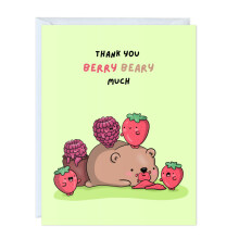Funny Thank You Card for Teacher, Business, Wedding, Birthday, Baby Shower - Punny Appreciation Greeting Card for Client, Coworker, Friend