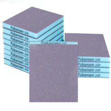 Pukamam 12 PCS Sanding Sponge Set 220 Grit Sanding Pads Sanding Block, Wet and Dry Sandpaper for Metal, Wood, Wall, Car, Furniture