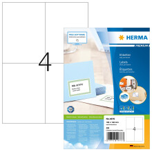 HERMA Self Adhesive Shipping Labels, 4 Labels per A4 Sheet, 100 Sheets, 105 x 148 mm, 400 Labels, Blank Parcel Labels Stickers