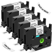 Suminey Compatible Label Tape Replacement for Brother Label Printer Tape Ptouch TZ Tape TZe-231 12mm Black on White 0.47 Laminated Cassette for