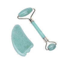 25-26 Natural Jade Guasha Facial Massage Jade Roller Face Body Massager Beauty Tool
