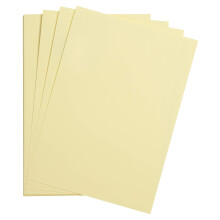 Clairefontaine - Ref 975267C - Maya Smooth Coloured Drawing Card (Pack of 25 Sheets) - 185gsm - A4 (29.7 x 21cm) - Straw Yellow Colour - Deep Dyed