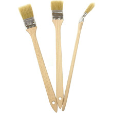 EFO Angled Paint Brush Set 3 pcs 36 mm (1,41") | Long Handled Paintbrush with Natural & Synthetic Bristle Blend