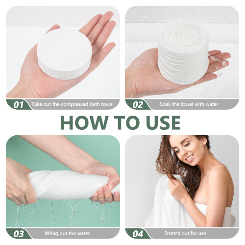 Benano Premium Compressed Towel Tablets - 55.1" x 27.5" Large Bath 1