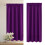 Purple Polyester Blackout Curtains 53.9x41.7 in, 1
