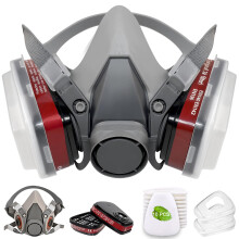 LJJYIJUN Respirator Mask with Filters - Spraying Mask, Face Mask for Resin, Paint, Chemical, Woodworking