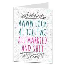 Funny Wedding Card Congratulations Just Married New Mr & Mrs Perfect for Friends