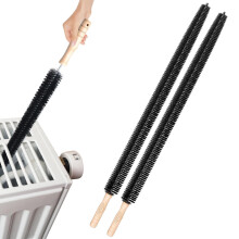 Radiator Brush 75cm, Flexible Scratch-Free Radiator Cleaner Brush for Saving Heating Cost, Long Thin Cleaning Duster with Wooden Handle