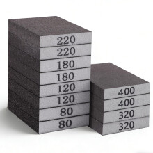 12pcs Sanding Block, 6 Grits Sanding Sponge Of 80/120/180/220/320/400x2, Sandpaper Block Wet and Dry Use, Sandpaper Pack For Wood, Metal