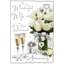 Diamond anniversary card for Wife