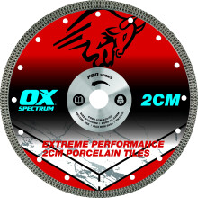 OX Pro 2CM Porcelain Cutting Blade - 230/22.23mm, Blue