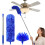 Microfiber Duster Feather Duster Cleaning - Kit with Telescoping Extension Pole 30-82 Inch Reusable Bendable Dusters Bendable Washable Dust Remover 1