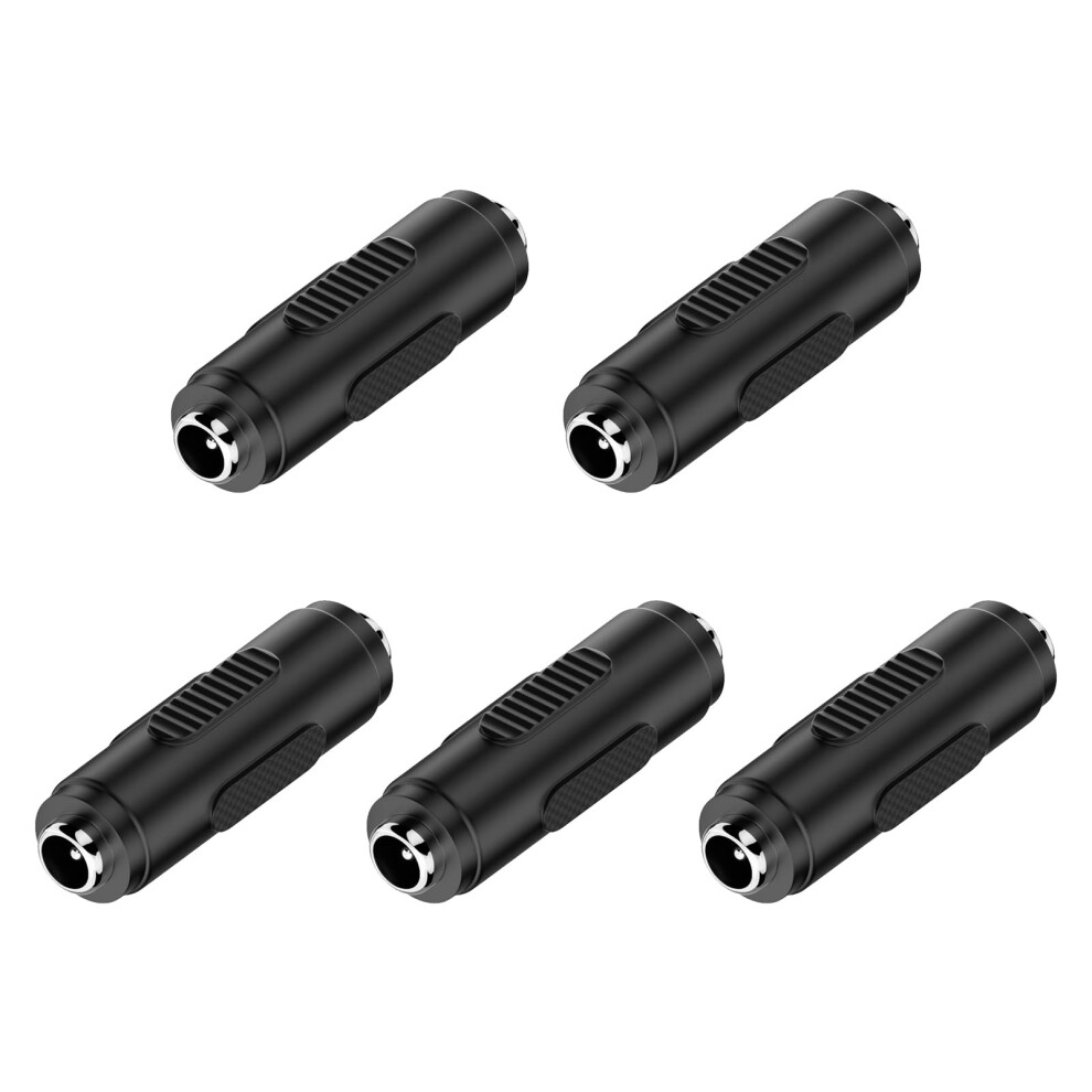 Zescyha 5 Pcs Dc Female To Female Jack Adapter, 2.1Mm X 5.5Mm Dc Power Coupler Connector For Cctv Camera, Power Extension 5051226945687