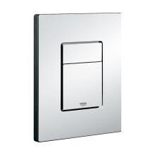 GROHE Skate Cosmopolitan Flush Plate for Concealed Gd2 Cisterns, Water-Saving, Dual Flush with Start-and-Stop Activation, Easy to Install, Chrome
