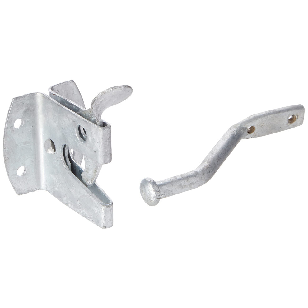 Merriway Bh01806 Heavy Duty Steel Gravity Gate Latch Kit-Galvanised, Rustproof, Silver Tone Grey 5051226894596