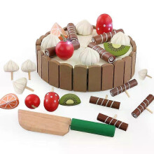 Wooden Children Kitchen Toys Pretend Toys Cutting Cake Play Food Kids Toys Wooden Fruit Cooking Toys for Baby Birthday Interests