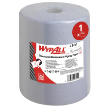 WypAll L20 Wiping Paper Roll 7301, Extra-Wide Blue 2-Ply Roll for Cleaning & Maintenance Tasks – AirflexTM Technology – 1 Roll x 500 Sheets