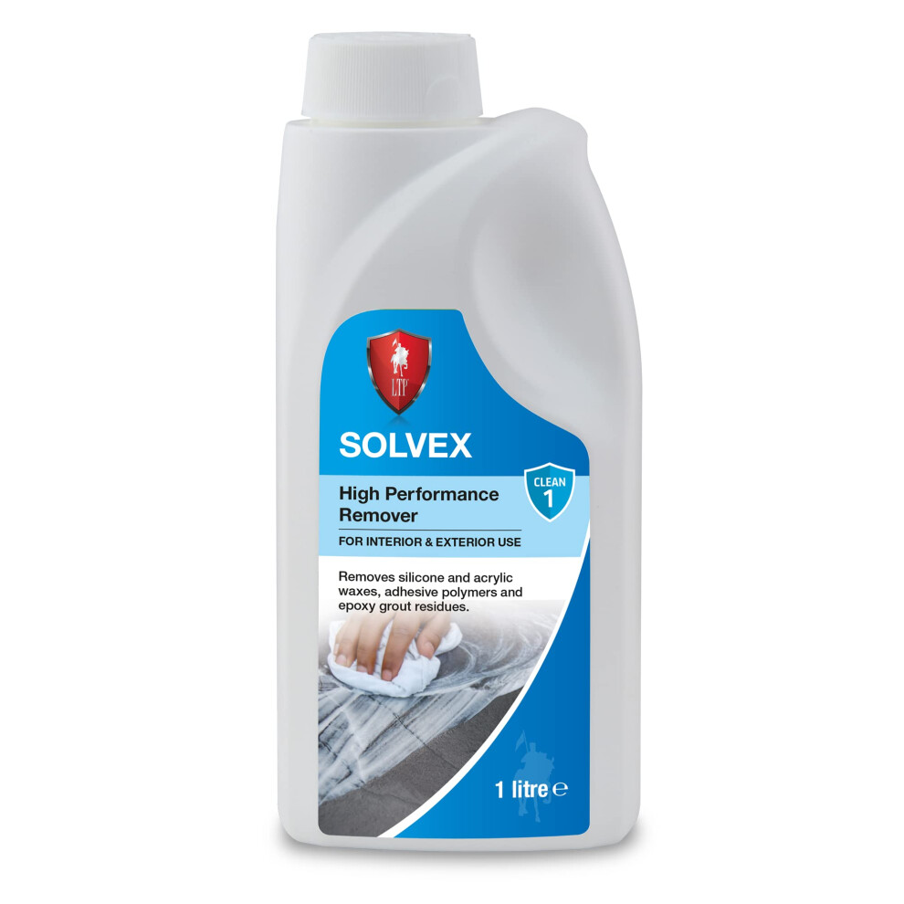 Ltp Solvex - High Performance Remover Of Silicone, Acrylic Waxes, Adhesive Polymers And Epoxy Grout Residues (1Litre) 5051226892592