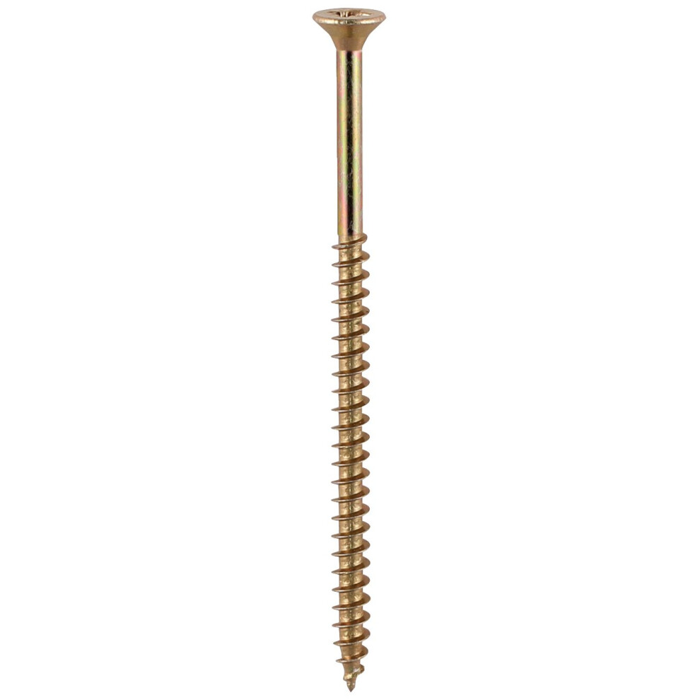 Timco Solo Chipboard & Woodscrews - 6.0 X 120 - Box Of 100 - A Single Thread Woodscrew Mainly Used In Various Types Of Timber And Man-Made Gold