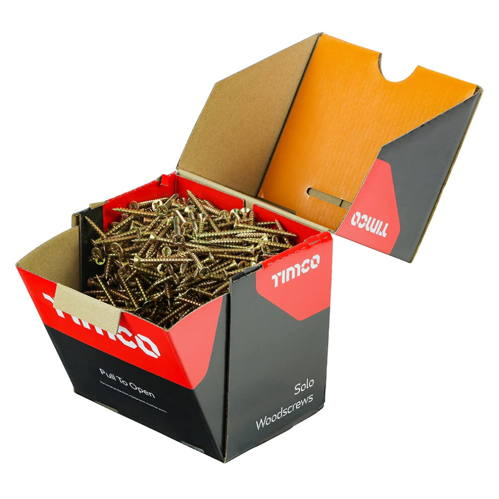 Timco Solo Woodscrews Industry Pack - 4.0 X 40Mm - Gold