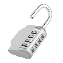 ZHEGE 4 Digit Combination Padlock, Weatherproof Number Padlock Outdoor for Garden Fence Gate, Shed Door, Coded Security Padlock for Gym Lockers