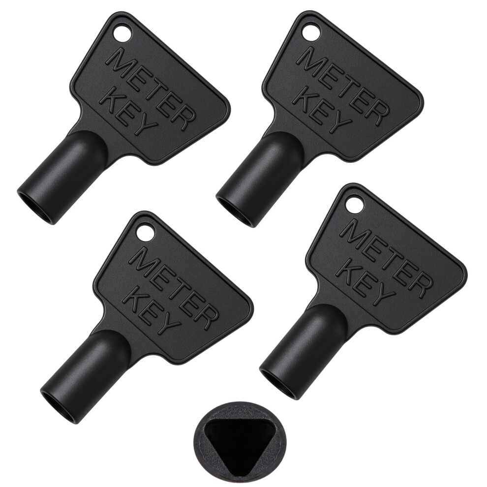 Howsehold Gas Meter Box Key [4 Pack] - Triangle Key - Electric Box Key - Utility Box Key - Black Plastic Key 5051226964114
