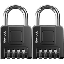 NOVLOCK Combination Padlocks for Outdoor & Indoor – 2.76" (7cm) Long Shackle – Weatherproof, Heavy-Duty – Gates, Fences, Sheds, Lockers, Storage