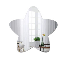 Large Wall Acrylic Mirror, Bathroom Star Mirror for Walls Wall-Mounted Mirrors for Make Up Vanity Baby Room Mirror Living Room Entryway Bedroom