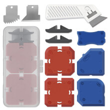 Professional Caulking Tool Kit 11 Pcs, Silicone Profiling & Sealant Finishing Tools with Caulk Remover & Guides for Kitchen Bathroom Tile Floor