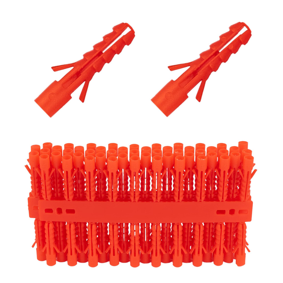100Pc 6Mm Wall Plugs Â Heavy-Duty Masonry Anchors For Brick, Block & Concrete | Reliable Fixings For Shelves, Brackets & Diy Jobs | 6Mm X 30Mm 5051226966231