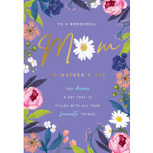 Avant Garde Mother's Day Card Wonderful Mum - 9 x 6 inches