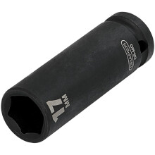 Draper Expert HI-TORQ 1/2" 17mm Deep Impact Socket | 6 Point Hex Socket | Chrome Vanadium Steel Wrench Accessory | 12743