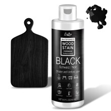 Water Based Wood Stain - Black | Wood Varnish for Indoor ＆ Outdoor Furniture, Wardrobe, Cabinets, Doors, Low Odor ＆ Non-Toxic, Fast Drying, Multip
