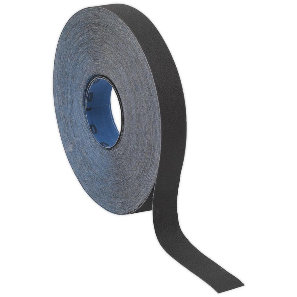 Sealey Er2525120 Emery Roll Blue Twill 25Mm X 25Mtr 120Grit Black