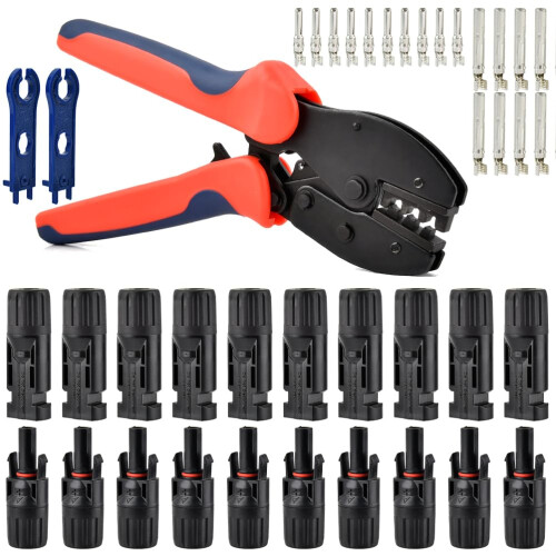 TMBMLPP Solar Crimping Tools Set, MC4 Crimping Tool Kit for 2.5/4/6mm² Solar Panel PV Cable, Solar Tool Kit