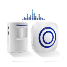 Motion Sensor Door Chime Alarm,BeiLan Wireless Home Security Driveway Doorbell,Visitor Business Door Bell Chime with 1 Plug-in Receiver and 1 PIR