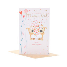 Boofle | Mum & Dad Anniversary Card | Happy Anniversary | Her/Him | Cute Design | With Envelope | 155 x 235 mm
