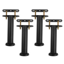 Bed Support Legs, Metal Adjustable Legs for Bed, Heavy Duty Bed Center Frame Middle Reinforce Circular Bottom Extendable Slat Support Leg for Cabinet