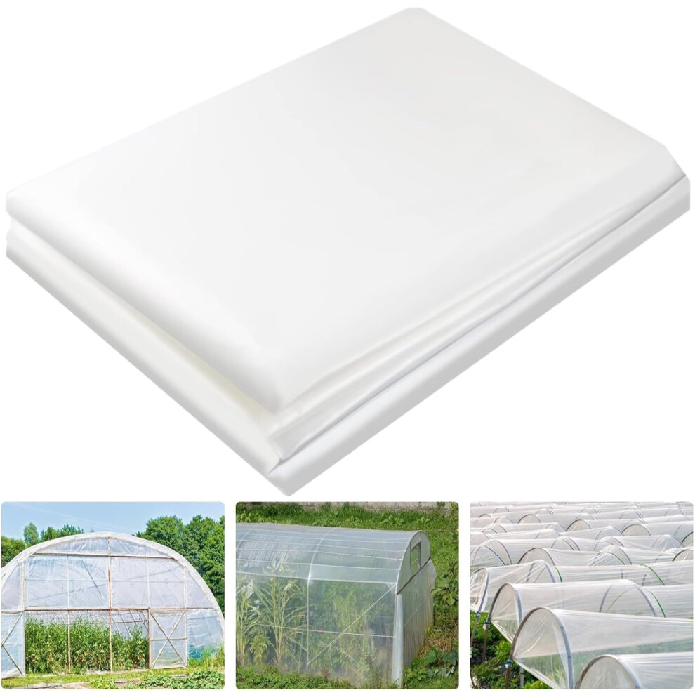 Kaheign 2M X 6M Heavy Duty Polythene Sheeting, Extra-Thick Clear Garden Grow Polytunnel Cover Polythene Horticultural Membrane For Gardening 5051226901096