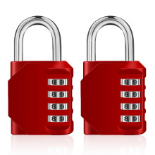ZHEGE Combination Locker Padlocks, 4 Digit Code Padlock Outdoor with Side Window, Gym Padlocks, School Locker Locks