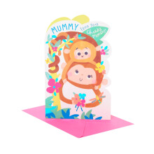 UK Greetings | Mother's Day Card for Mummy from Son | Card for Mum, Grandma, Wife | Her, Girls, Women | Cheely Monkey Design | With Envelope