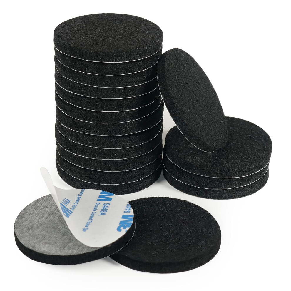 Furniture Pads Floor Protector,18 Pcs 50Mm Felt Chair Feet Pads 5Mm Thick Sliders To Protect Your Wood Floors(Black) 5051226900075