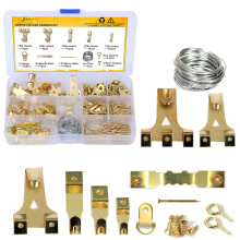 StayUnique1 - 260 PCs Picture Hooks Heavy Duty-- Rustproof Picture Hanging Kit with Saw Tooth, D-Ring, Nails with Screws for Mirrors
